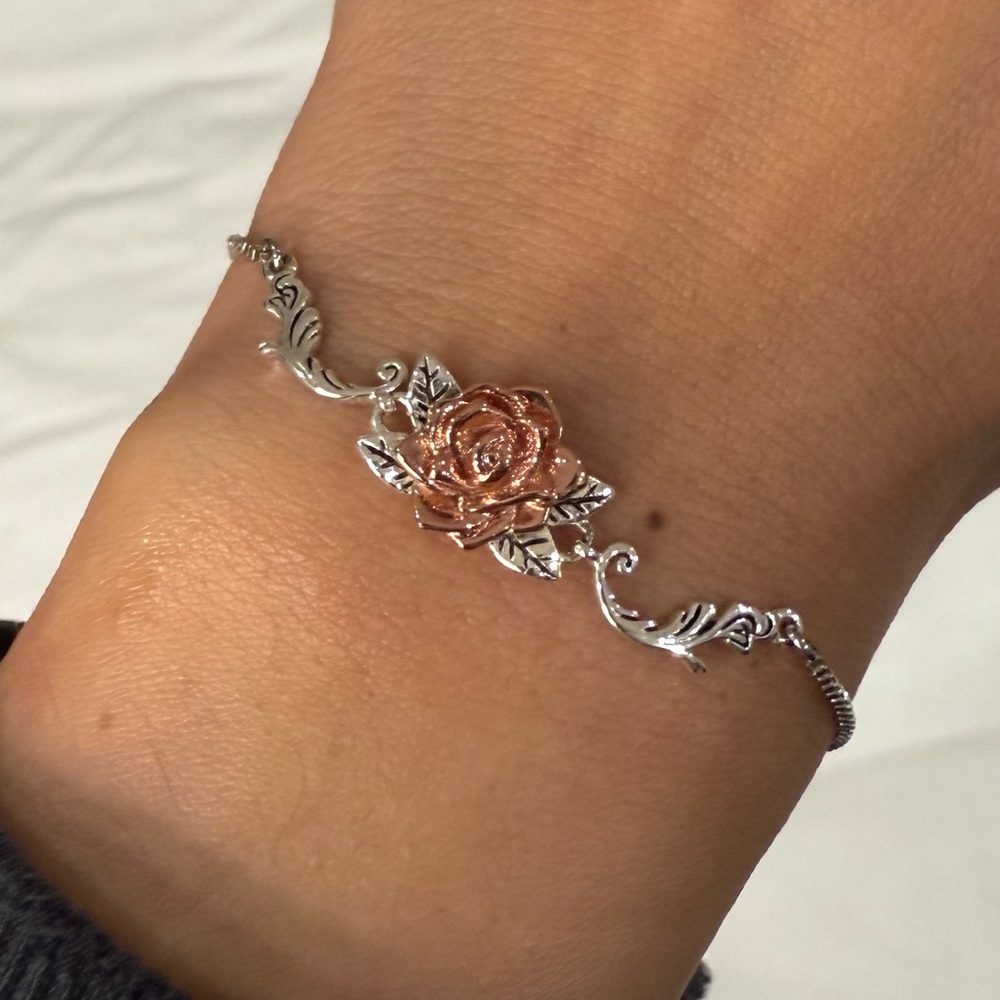 Rose Silver Bracelet - Beauty & The Beast